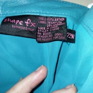 Ladies Blue Leather Skirt